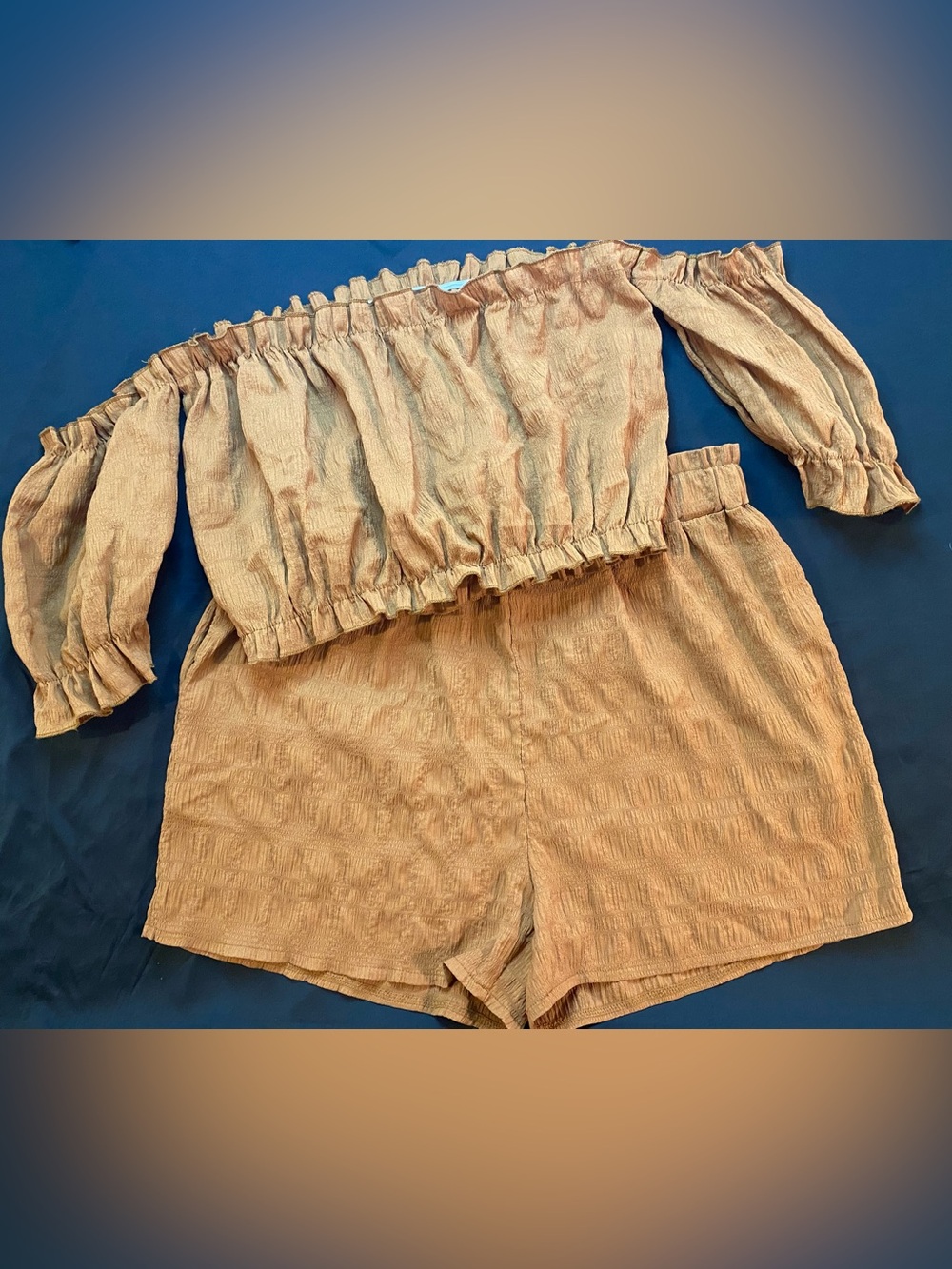 Women’s Tan Two Piece Set